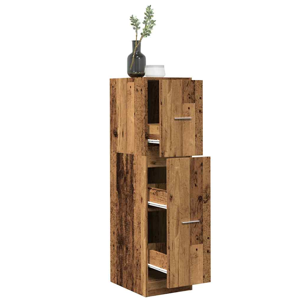 vidaXL Szafka apteczna, stare drewno, 30x41x118 cm
