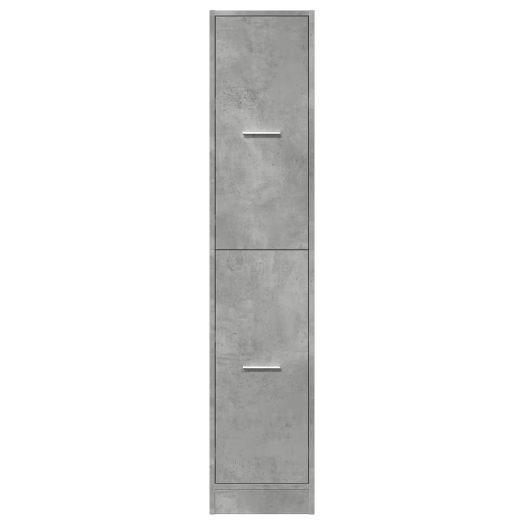 vidaXL Szafka apteczna, szarość betonu, 30x41x144,5 cm