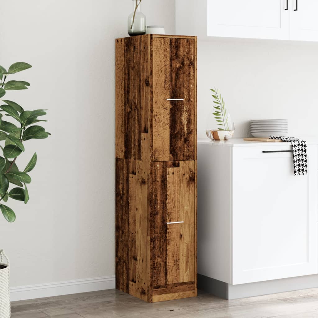 vidaXL Szafka apteczna, stare drewno, 30x41x144,5 cm
