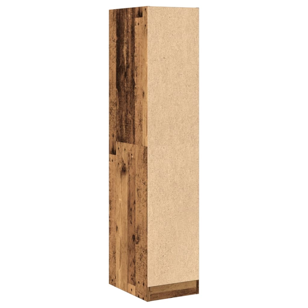 vidaXL Szafka apteczna, stare drewno, 30x41x144,5 cm