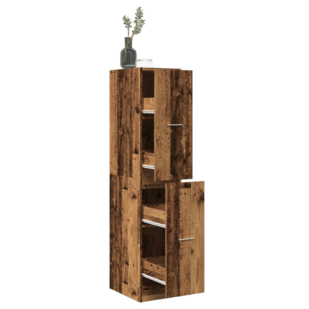 vidaXL Szafka apteczna, stare drewno, 30x41x144,5 cm