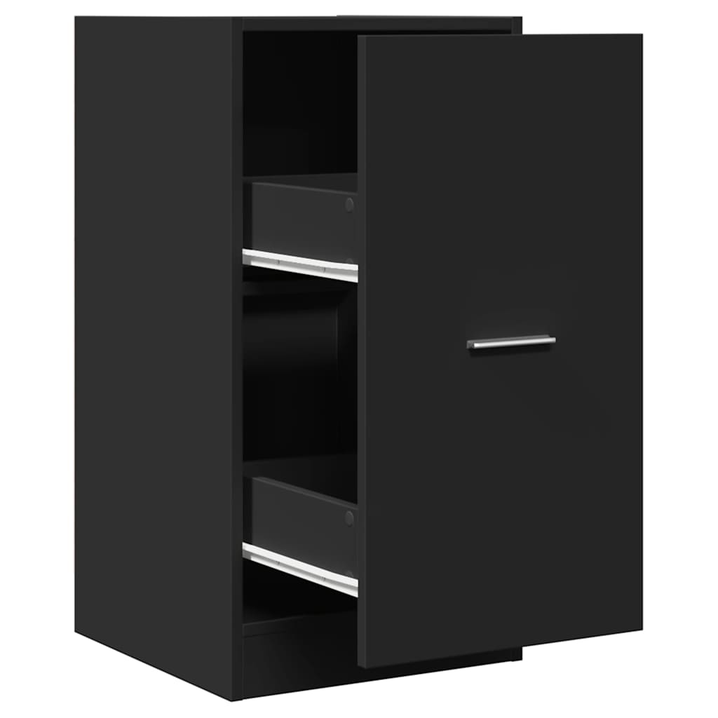 vidaXL Szafka apteczna, czarna, 40x41x77,5 cm, materiał drewnopochodny