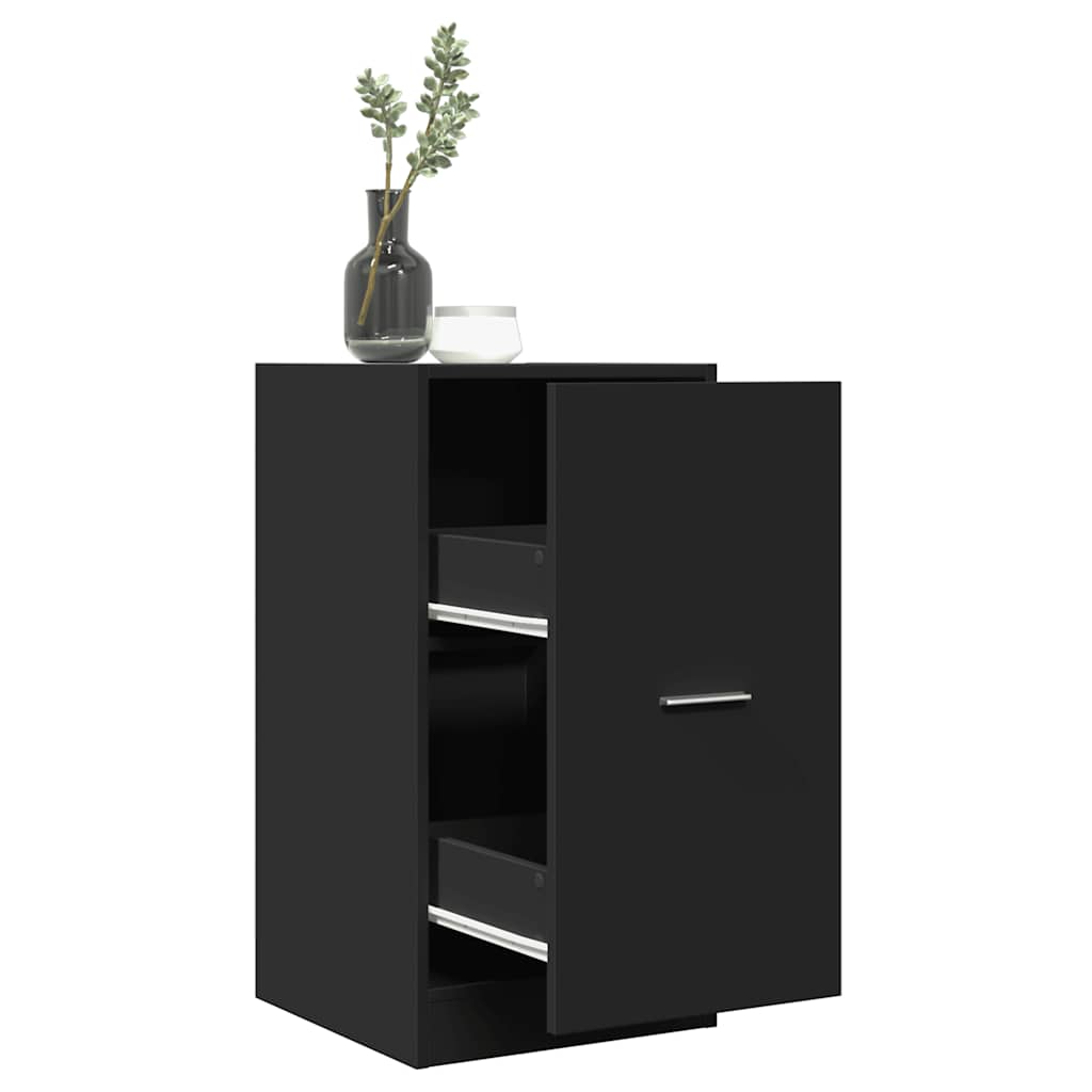 vidaXL Szafka apteczna, czarna, 40x41x77,5 cm, materiał drewnopochodny
