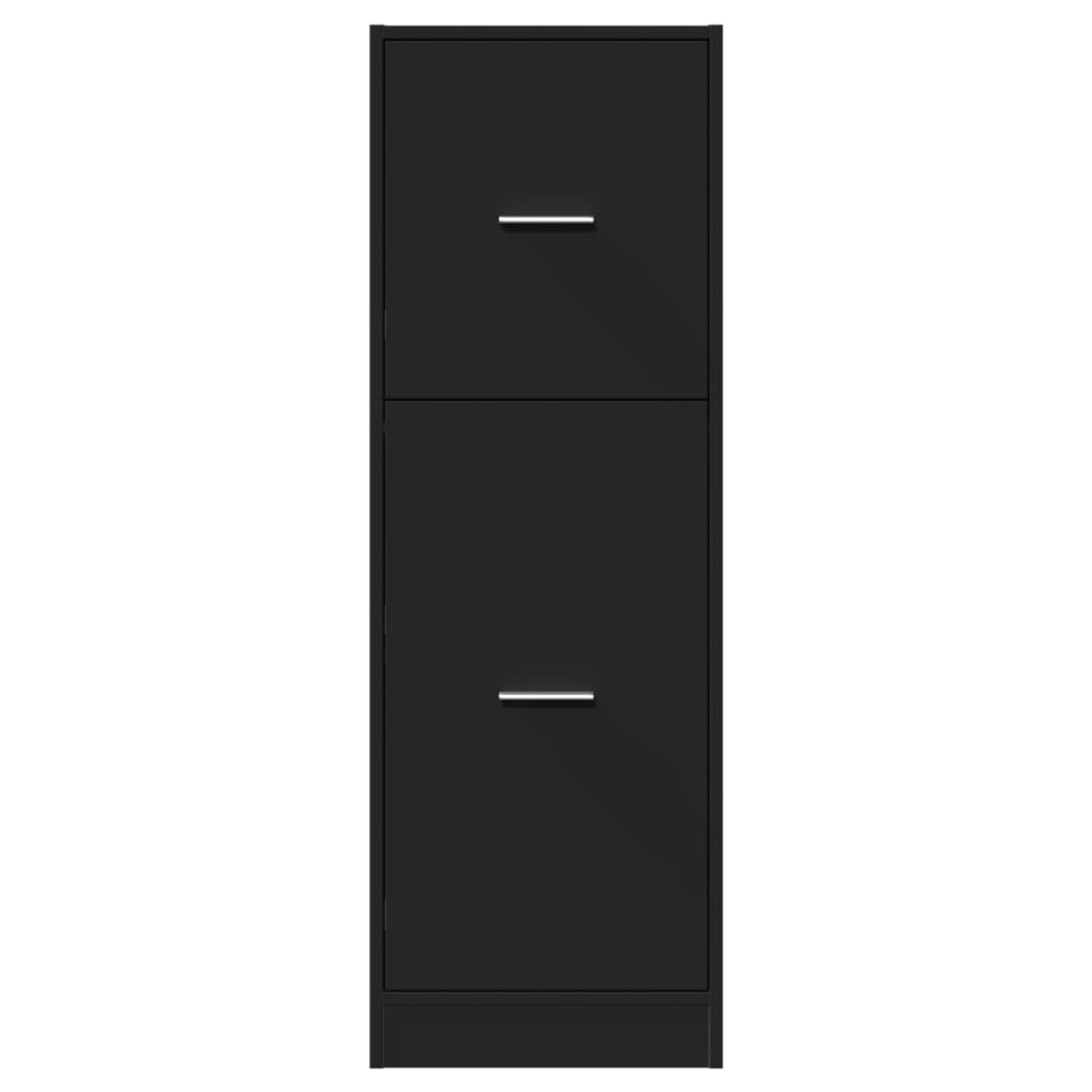 vidaXL Szafka apteczna, czarna, 40x41x118 cm, materiał drewnopochodny