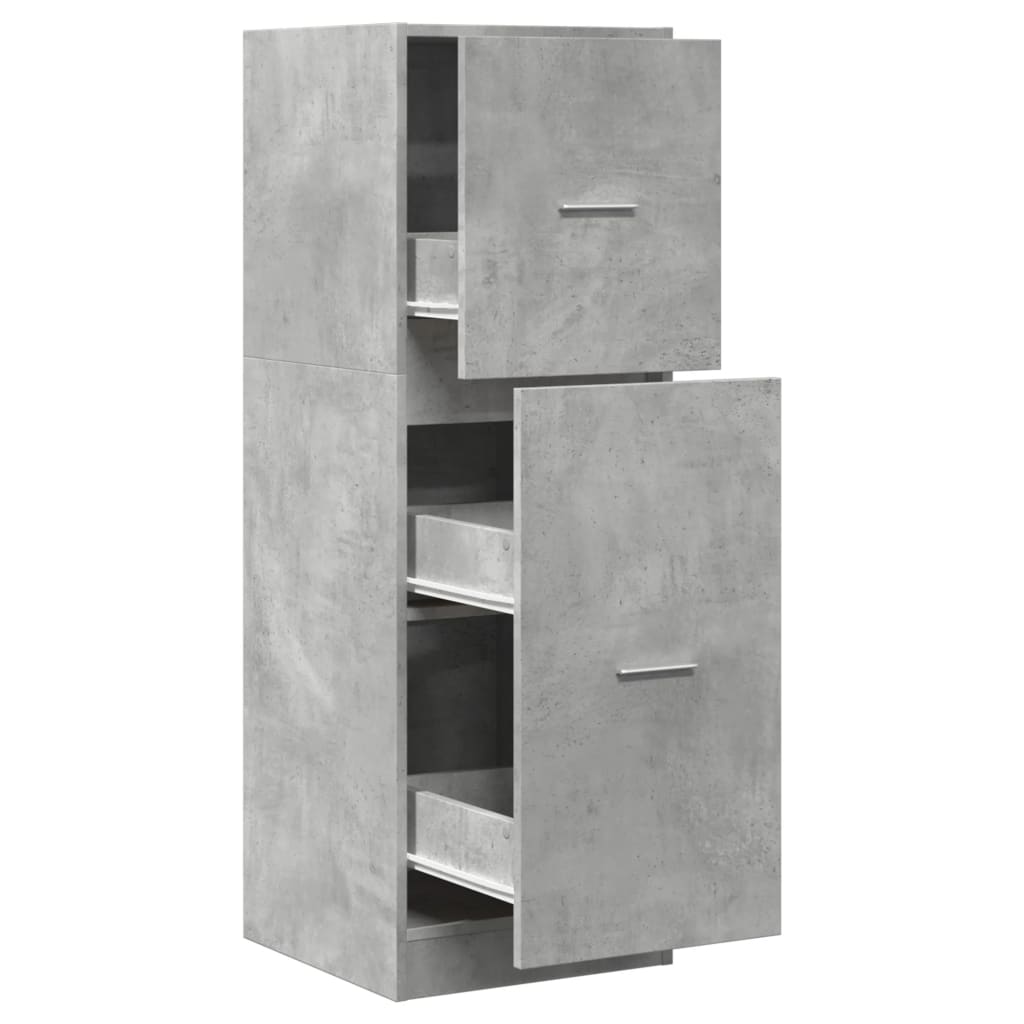 vidaXL Szafka apteczna, szarość betonu, 40x41x118 cm