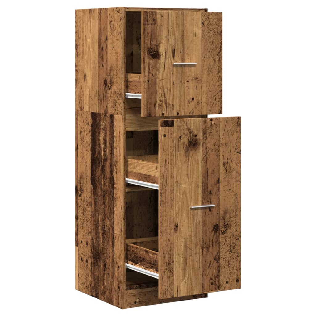 vidaXL Szafka apteczna, stare drewno, 40x41x118 cm