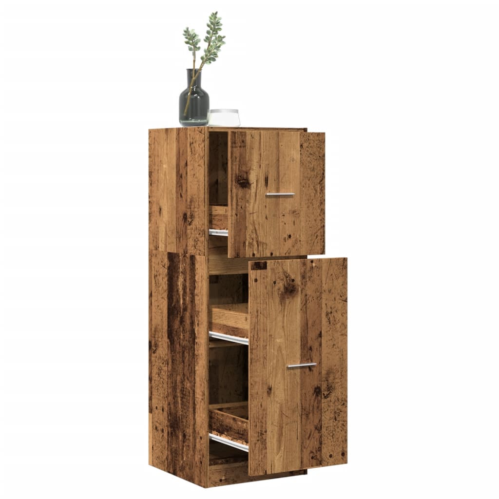 vidaXL Szafka apteczna, stare drewno, 40x41x118 cm