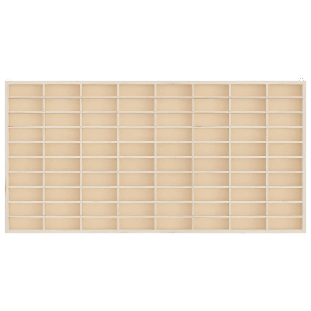 vidaXL Drewniana gablota kolekcjonerska z 80 przegródkami 80x4,5x40,5 cm