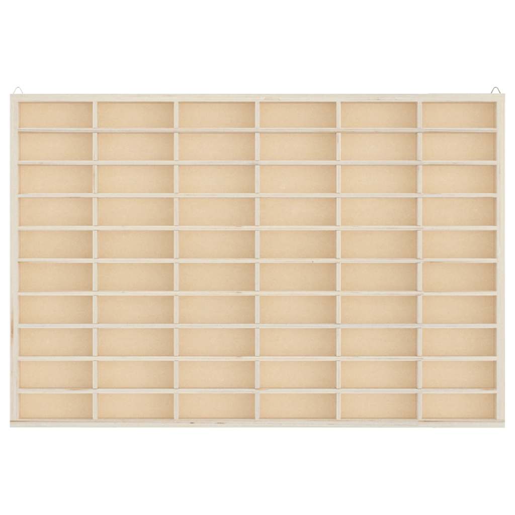 vidaXL Drewniana gablota kolekcjonerska z 60 przegródkami 60x4,5x40,5 cm