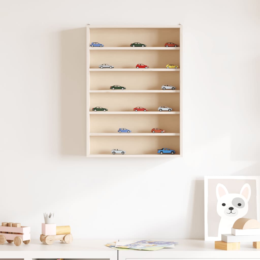 vidaXL Drewniana gablota kolekcjonerska z 6 półkami, 40x8,5x55 cm