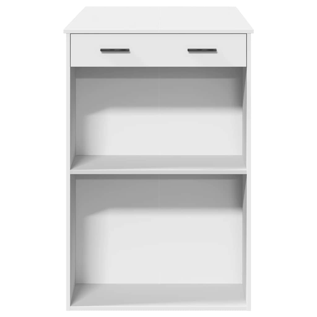 vidaXL Stolik barowy, biały, 102x70x103,5 cm, materiał drewnopochodny