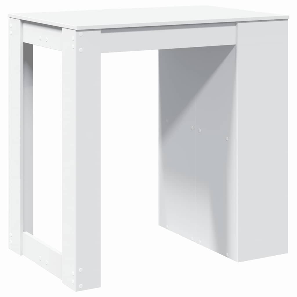 vidaXL Stolik barowy, biały, 102x70x103,5 cm, materiał drewnopochodny