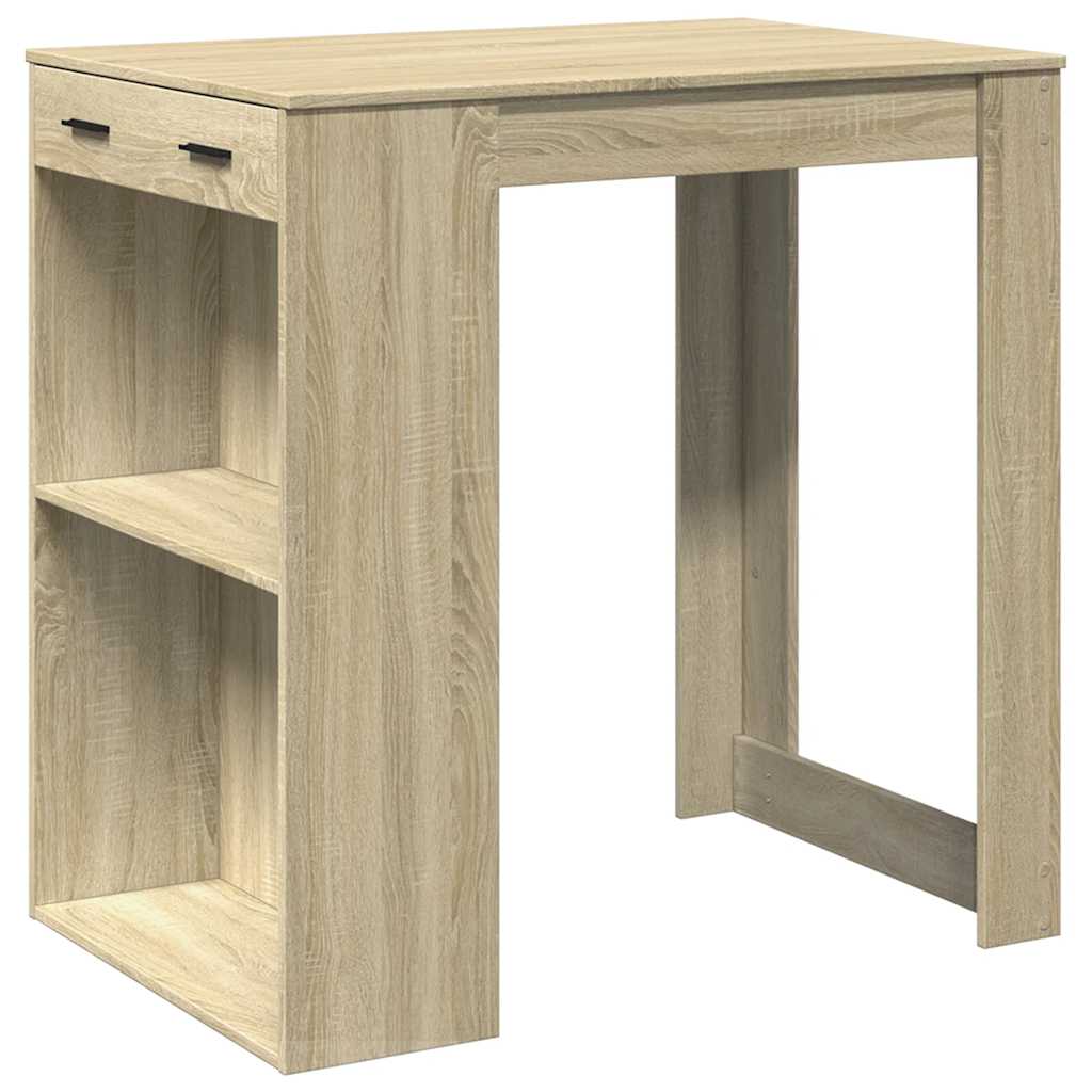 vidaXL Stolik barowy, dąb sonoma, 102x70x103,5 cm