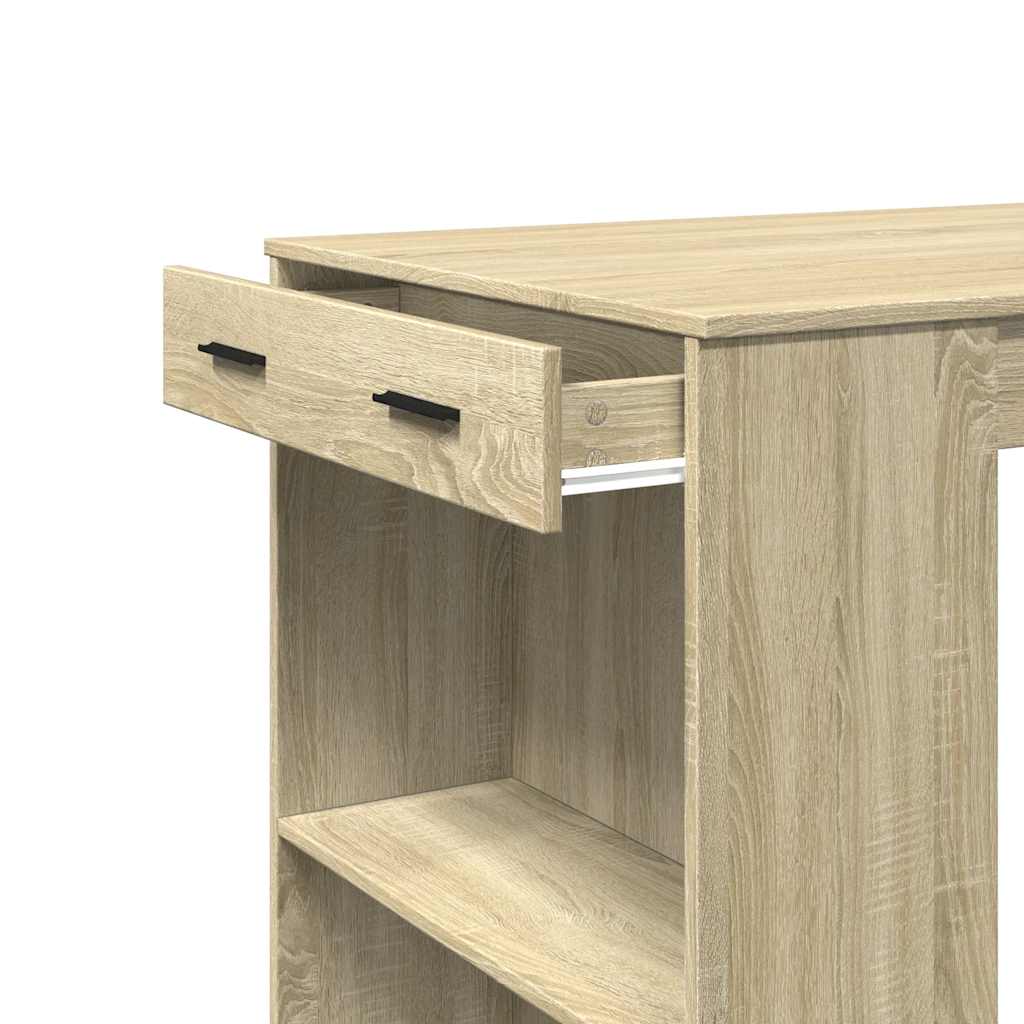 vidaXL Stolik barowy, dąb sonoma, 102x70x103,5 cm