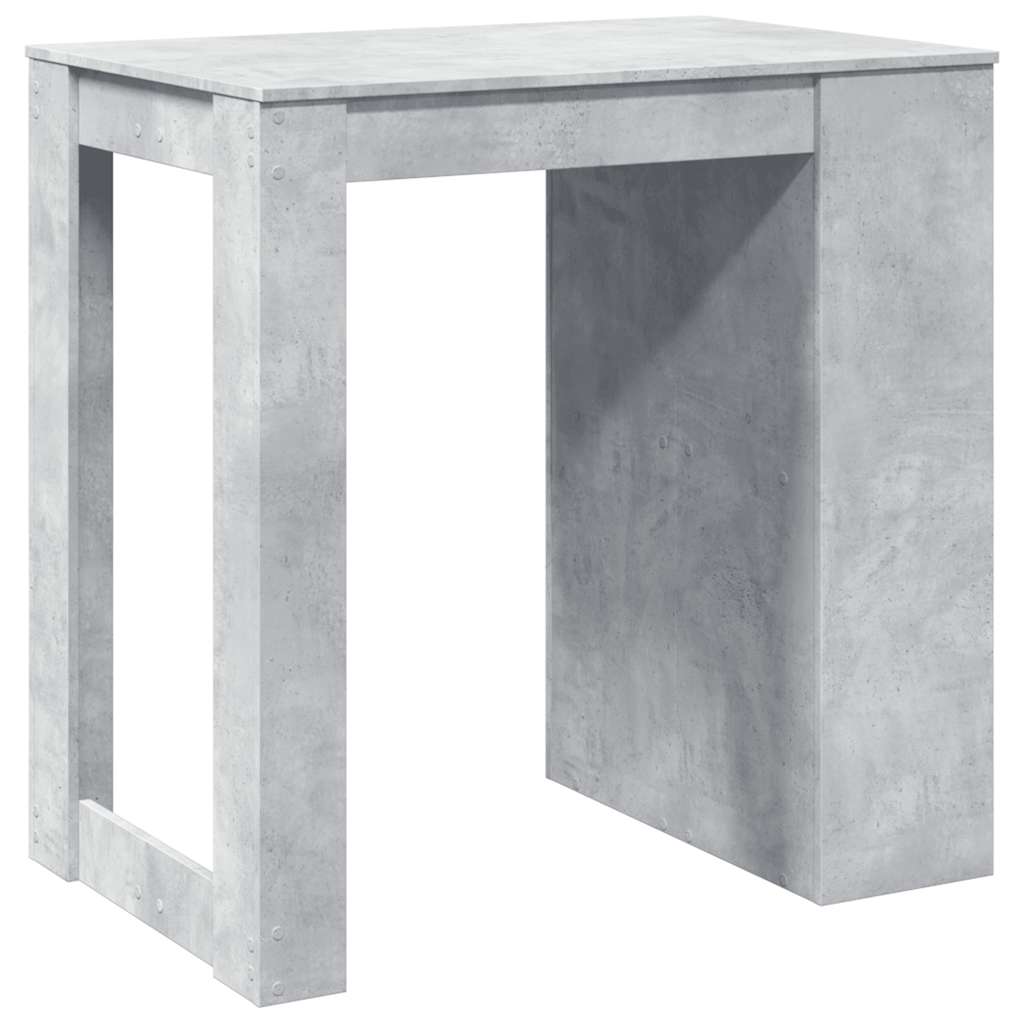 vidaXL Stolik barowy, szarość betonu, 102x70x103,5 cm