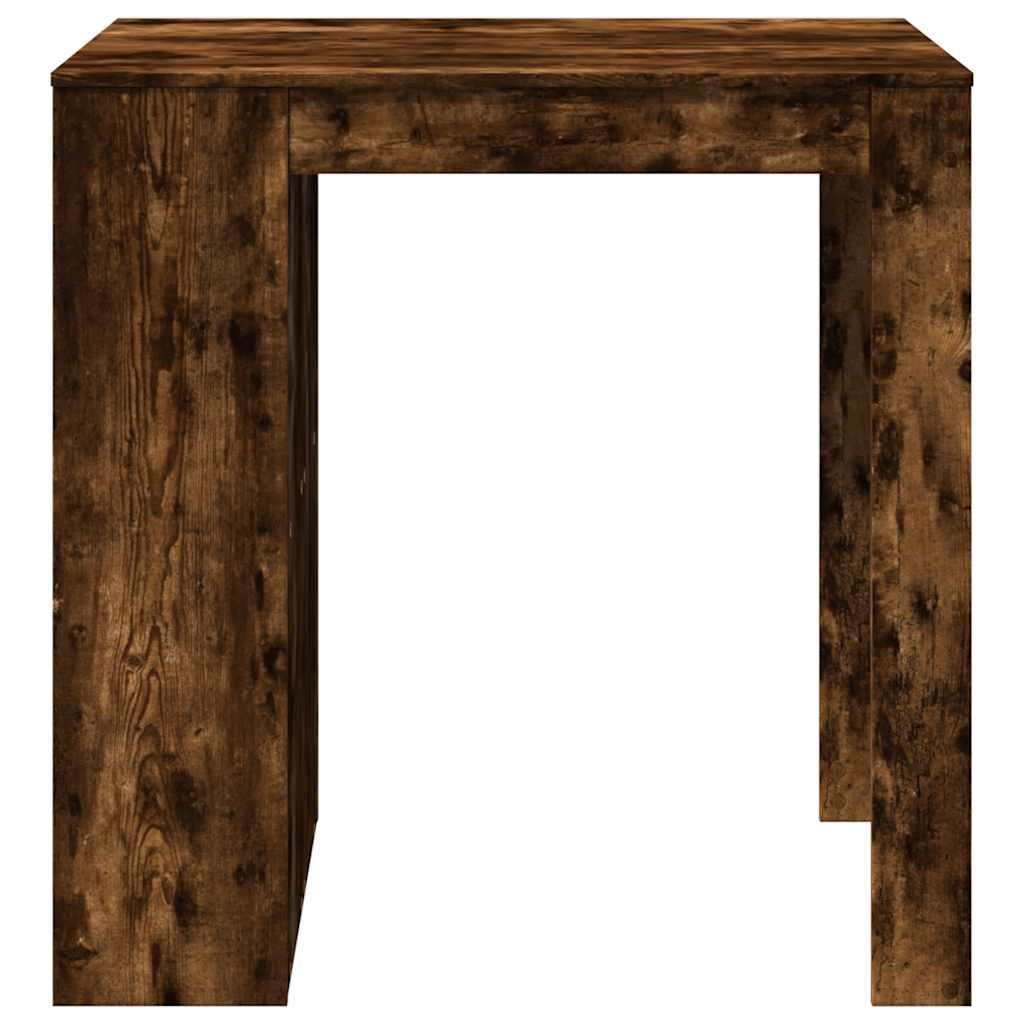 vidaXL Stolik barowy, przydymiony dąb, 102x70x103,5 cm