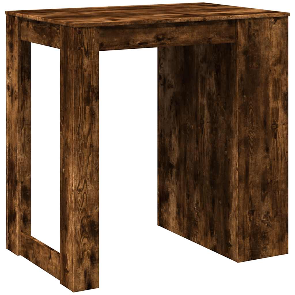 vidaXL Stolik barowy, przydymiony dąb, 102x70x103,5 cm