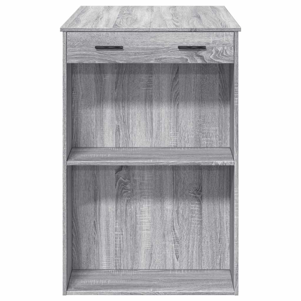 vidaXL Stolik barowy, szary dąb sonoma, 102x70x103,5 cm