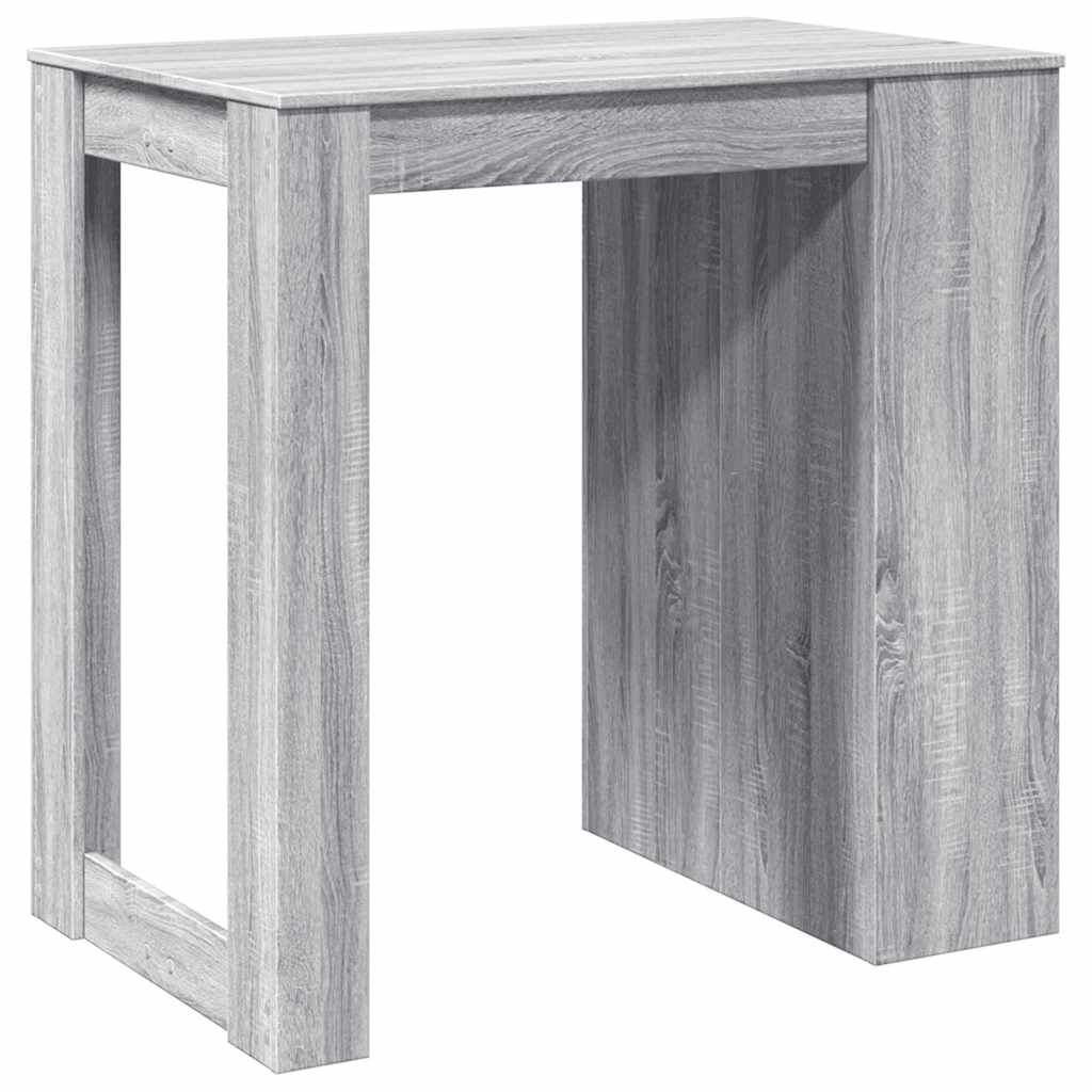 vidaXL Stolik barowy, szary dąb sonoma, 102x70x103,5 cm