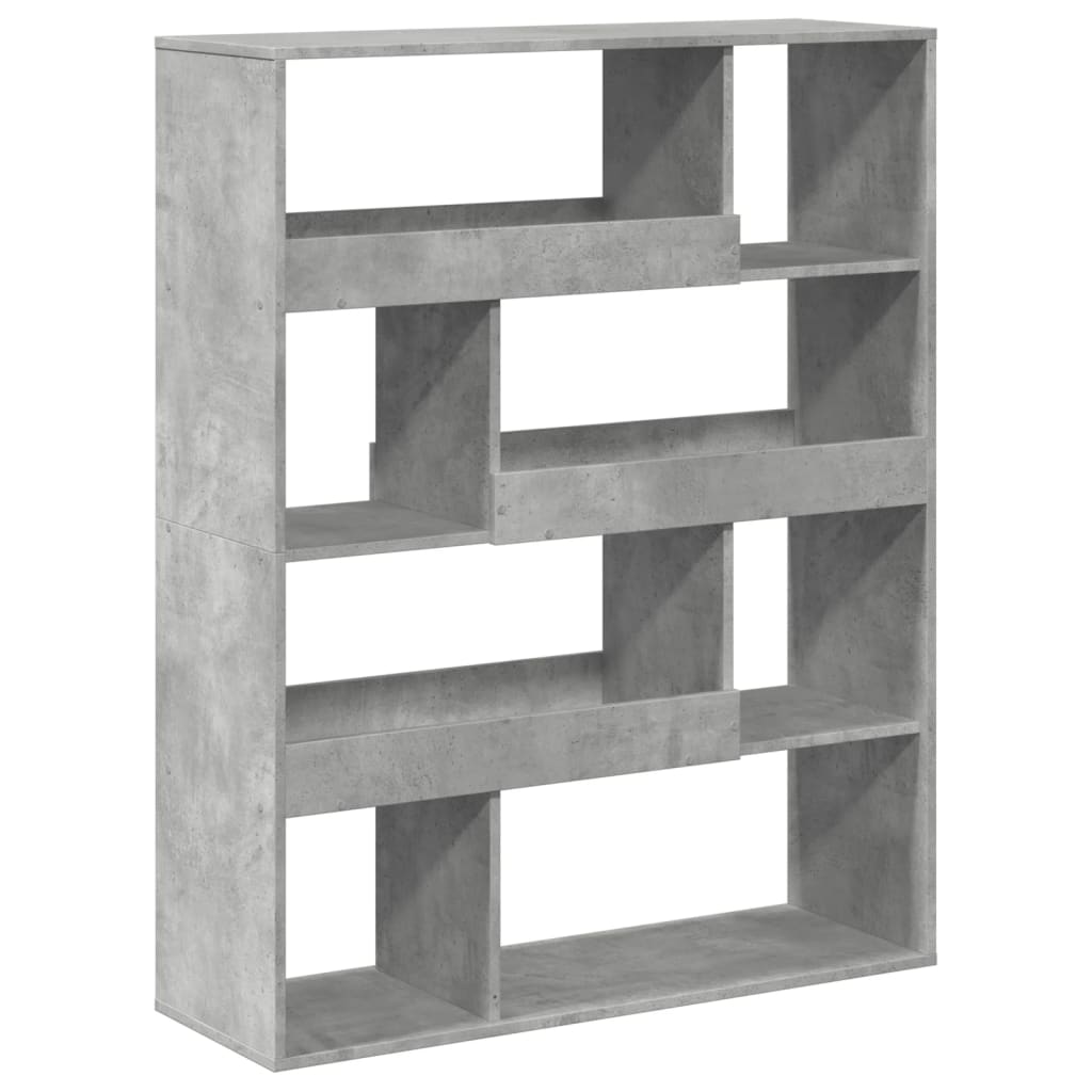 vidaXL Regał, szarość betonu, 100x33x125,5 cm, materiał drewnopochodny