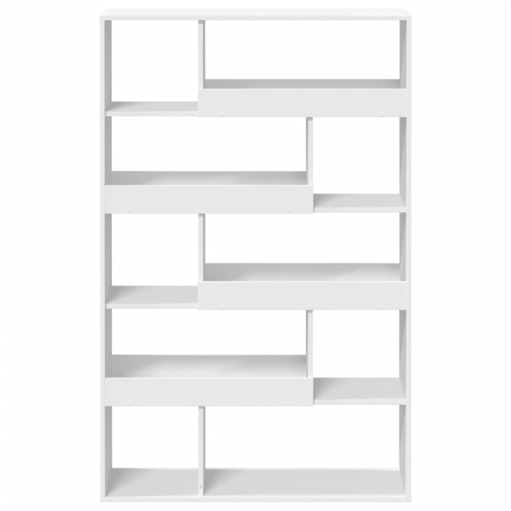 vidaXL Regał, biały, 100x33x156,5 cm, materiał drewnopochodny