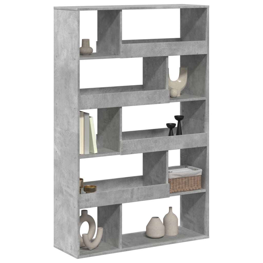 vidaXL Regał, szarość betonu, 100x33x156,5 cm, materiał drewnopochodny