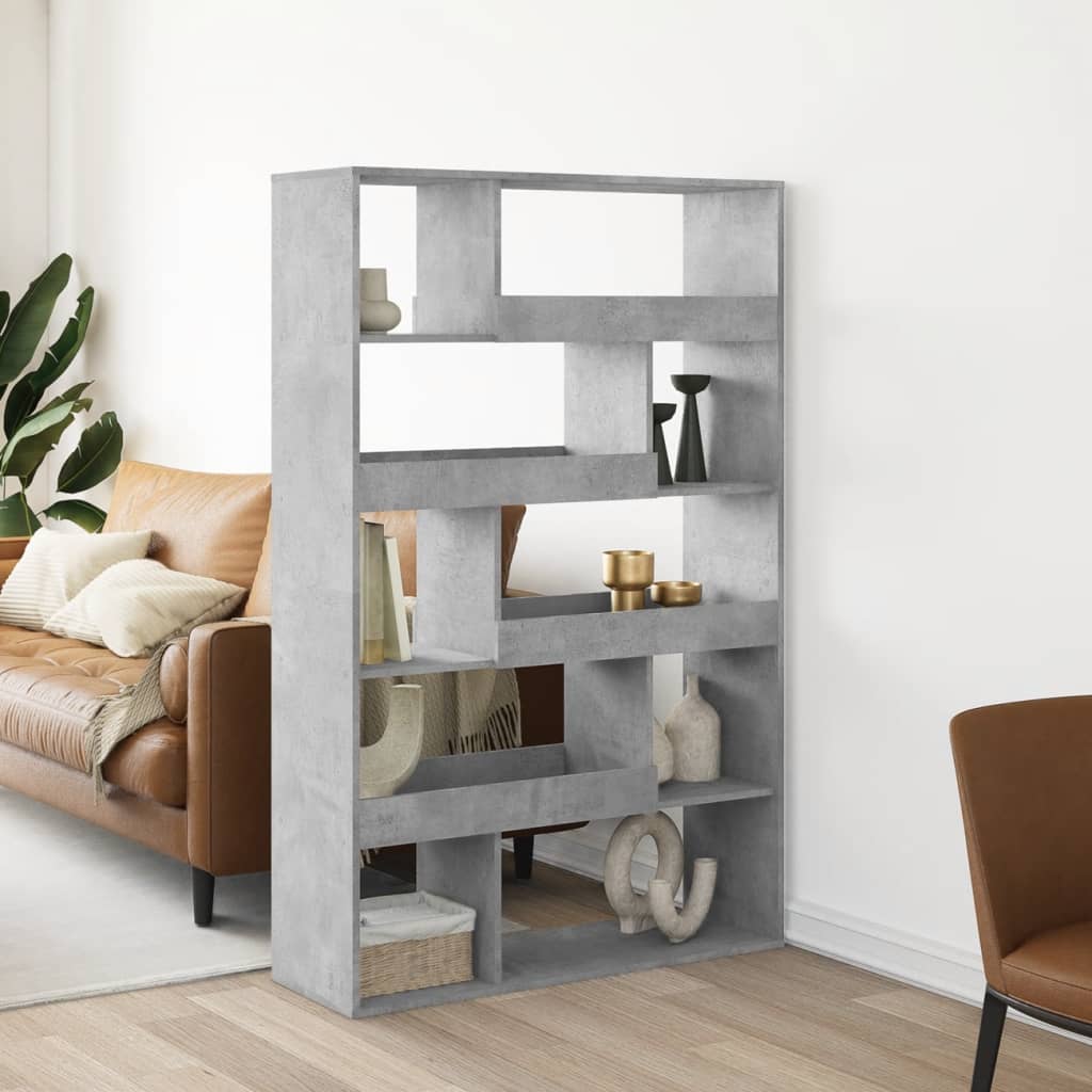 vidaXL Regał, szarość betonu, 100x33x156,5 cm, materiał drewnopochodny