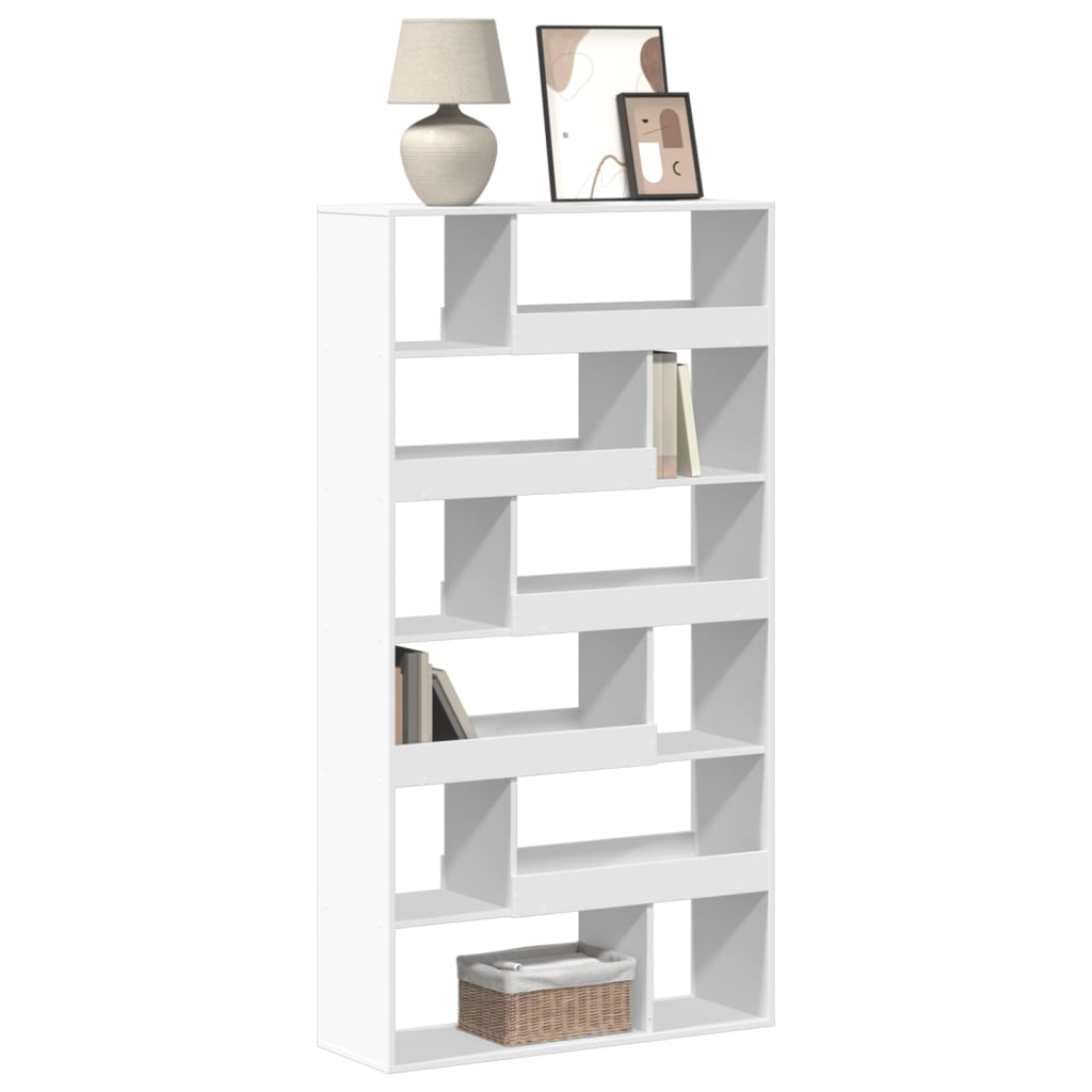 vidaXL Regał, biały, 100x33x187,5 cm, materiał drewnopochodny