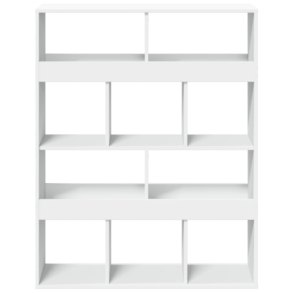 vidaXL Regał, biały, 100x33x125,5 cm, materiał drewnopochodny