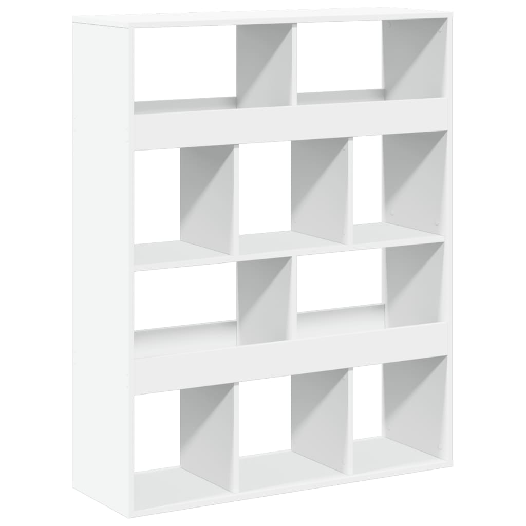 vidaXL Regał, biały, 100x33x125,5 cm, materiał drewnopochodny
