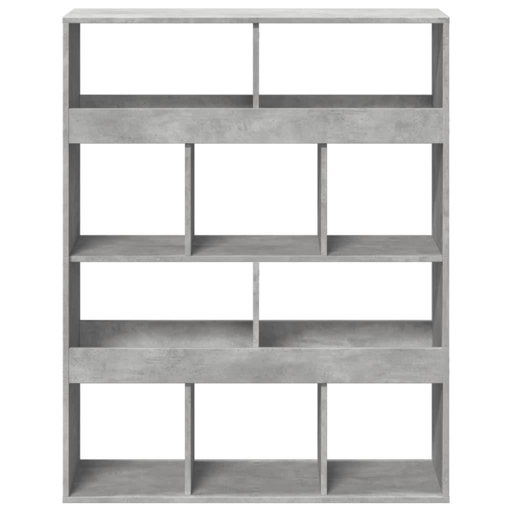 vidaXL Regał, szarość betonu, 100x33x125,5 cm, materiał drewnopochodny