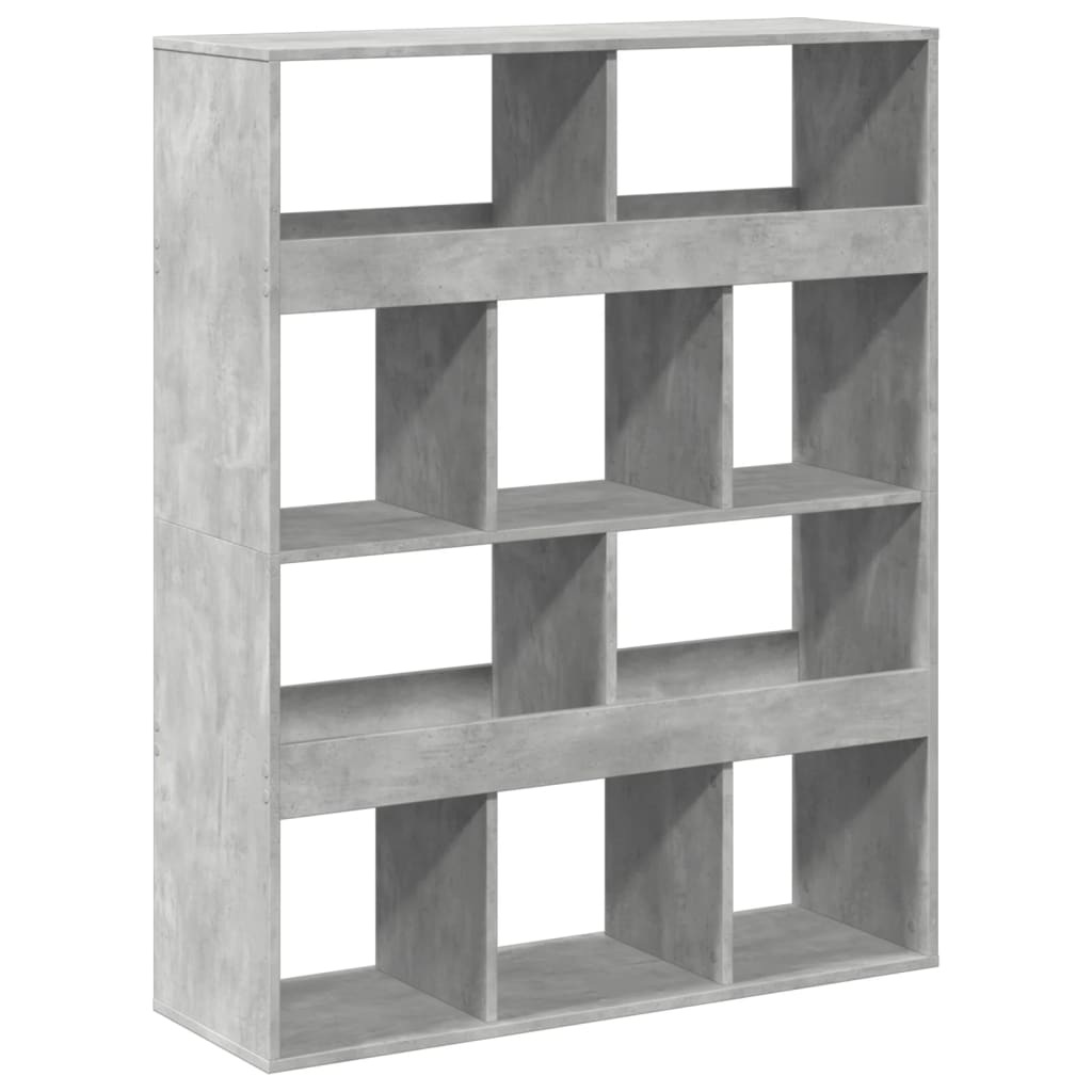 vidaXL Regał, szarość betonu, 100x33x125,5 cm, materiał drewnopochodny