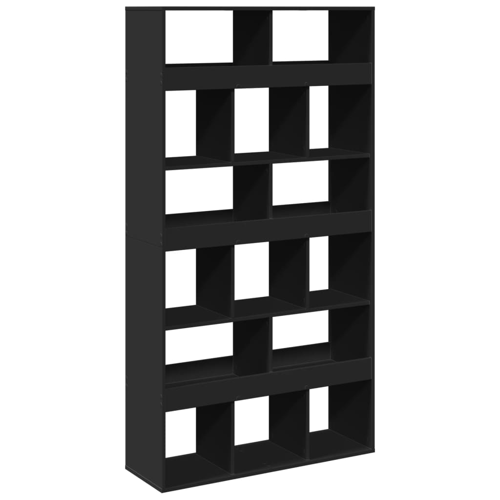 vidaXL Regał, czarny, 100x33x187,5 cm, materiał drewnopochodny