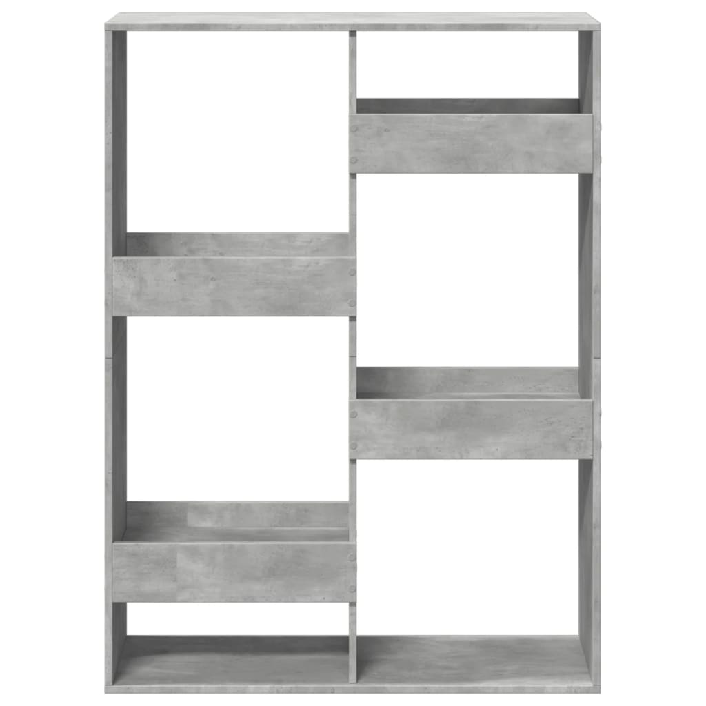 vidaXL Regał, szarość betonu, 100x33x135 cm, materiał drewnopochodny