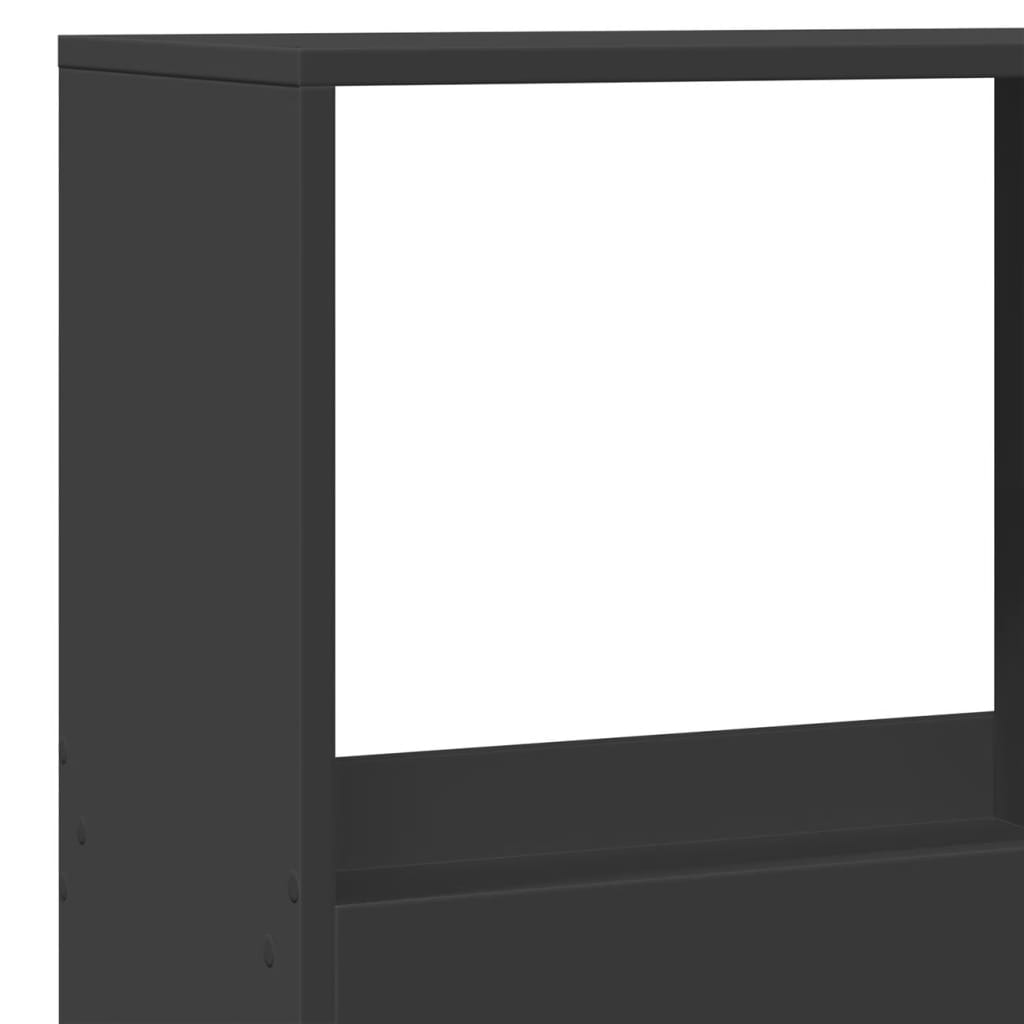 vidaXL Regał, czarny, 100x33x175 cm, materiał drewnopochodny