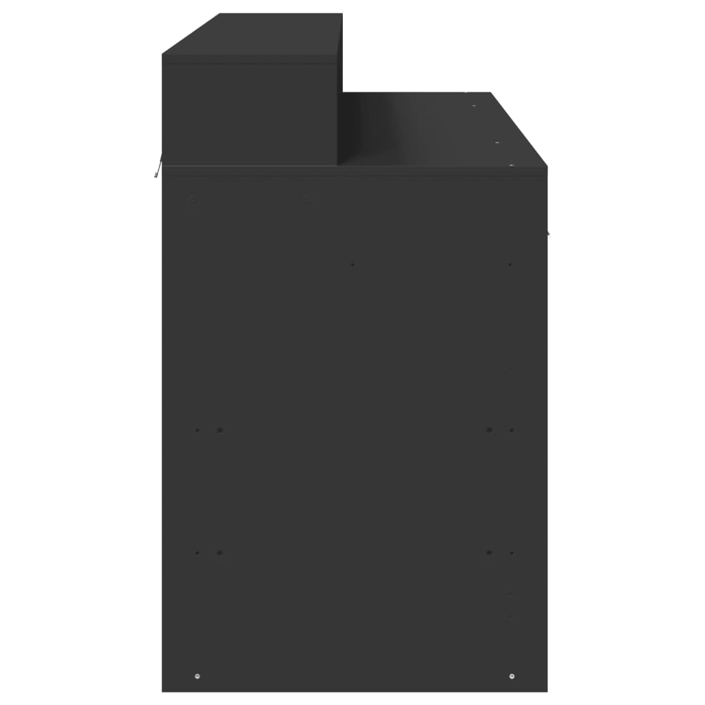 vidaXL Biurko z podświetleniem LED, czarne, 120x55x91 cm