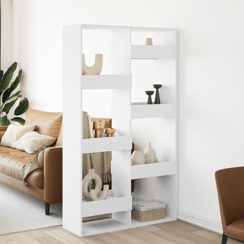 vidaXL Regał/przegroda, biały, 100x33x175 cm, materiał drewnopochodny