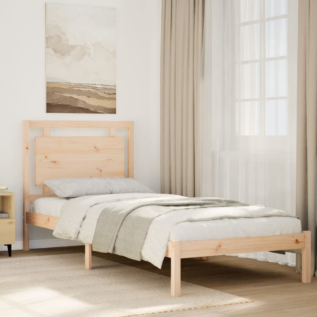 vidaXL Dłuższe łóżko bez materaca, 100x220 cm, lite drewno