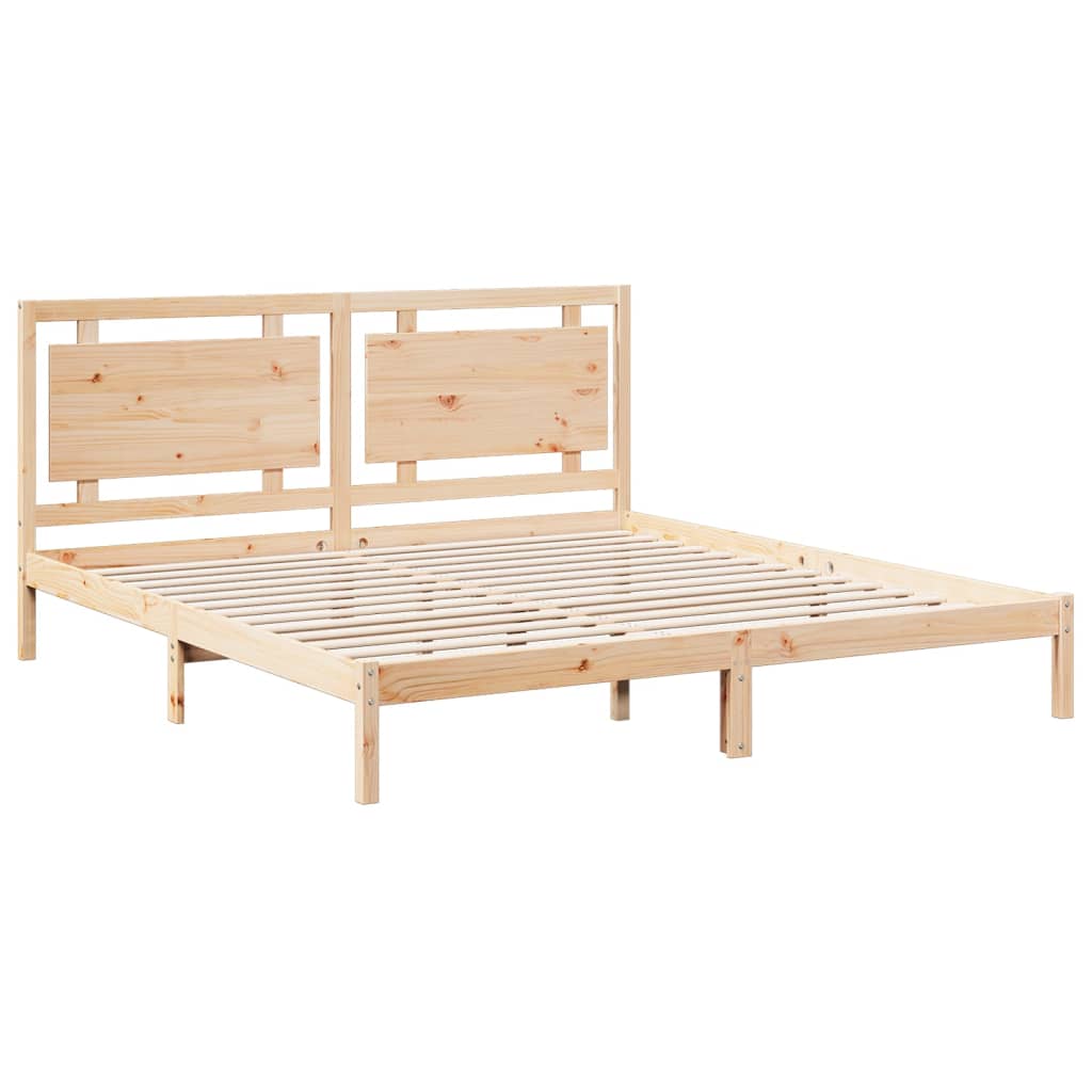 vidaXL Dłuższe łóżko bez materaca, 200x220 cm, lite drewno