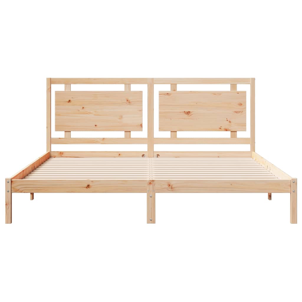 vidaXL Dłuższe łóżko bez materaca, 200x220 cm, lite drewno