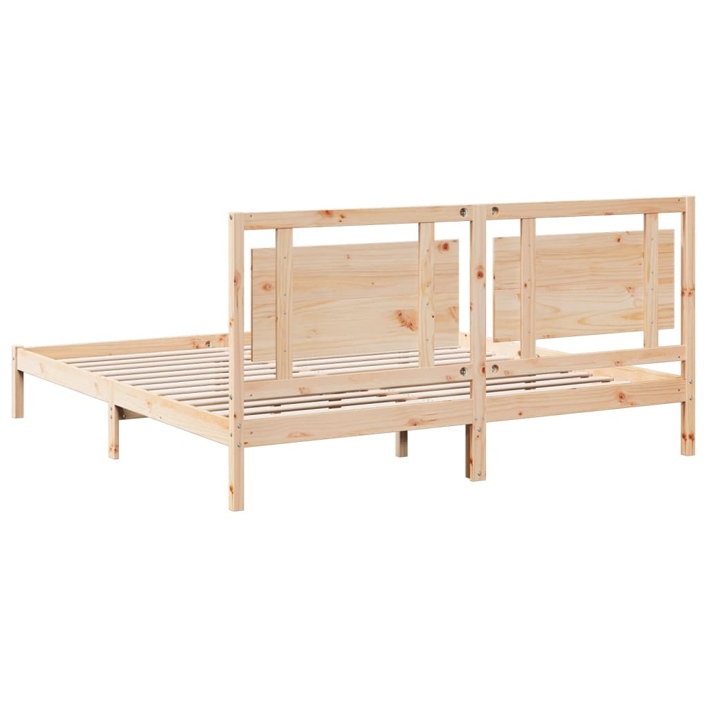 vidaXL Dłuższe łóżko bez materaca, 200x220 cm, lite drewno
