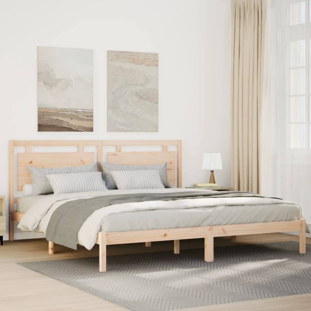 vidaXL Dłuższe łóżko bez materaca, 200x220 cm, lite drewno