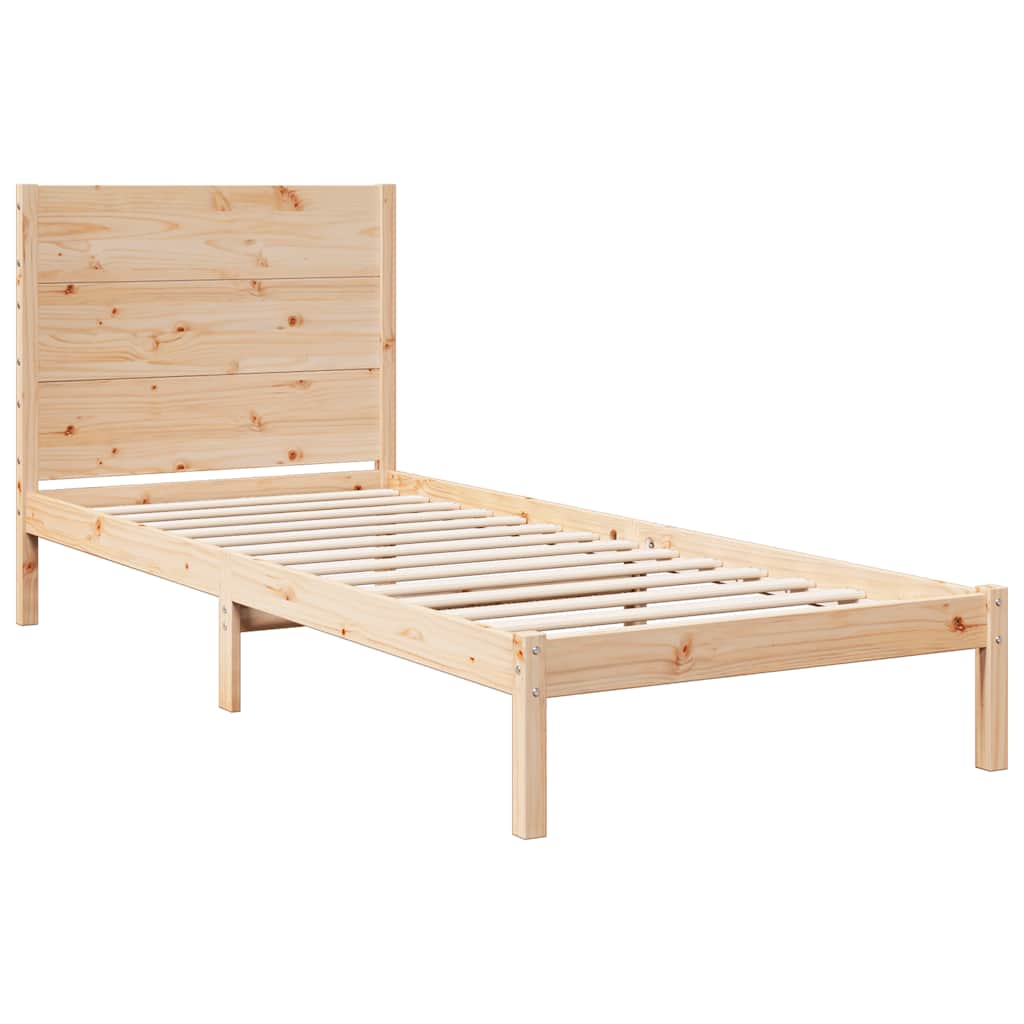 vidaXL Dłuższe łóżko bez materaca, 90x210 cm, lite drewno