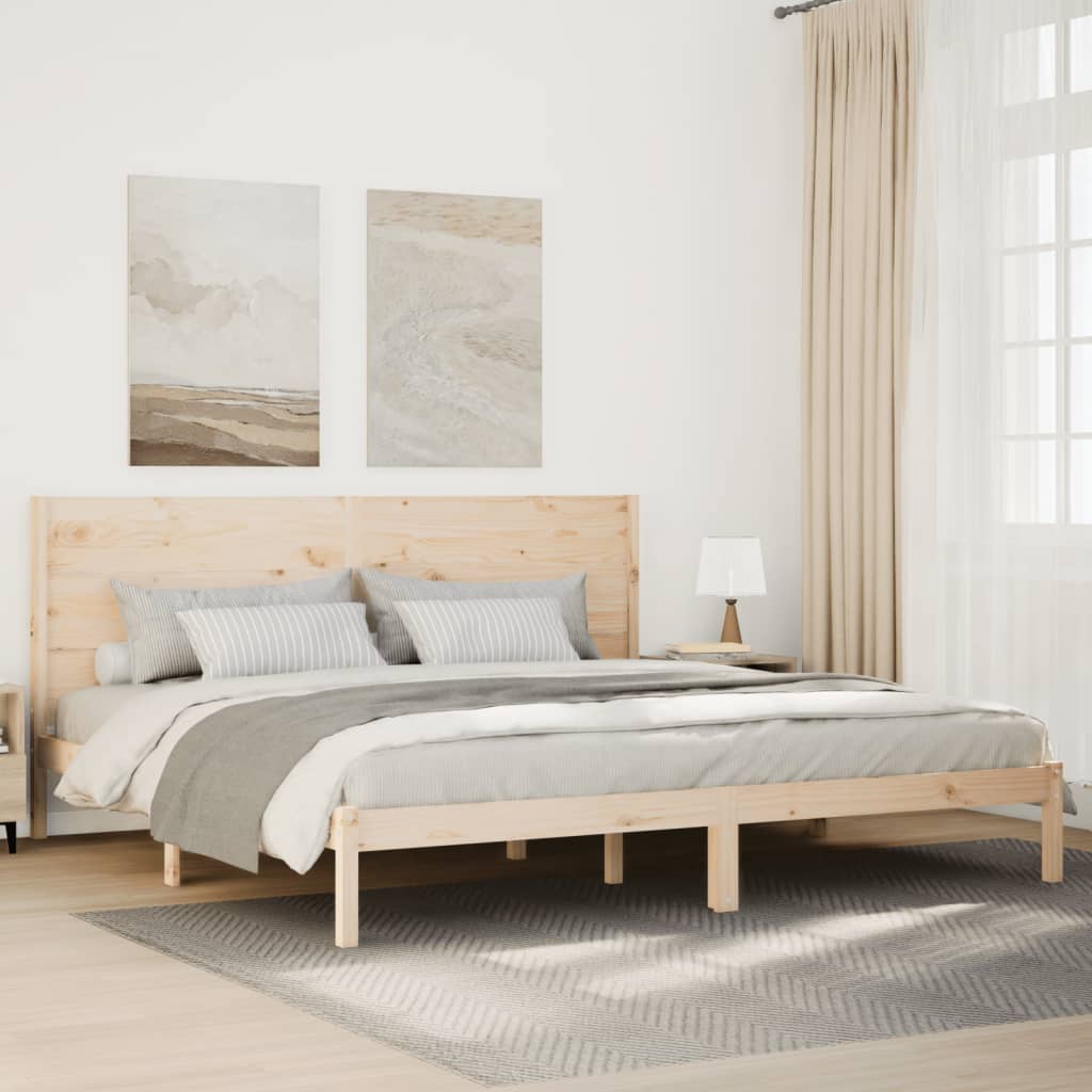 vidaXL Dłuższe łóżko bez materaca, 200x210 cm, lite drewno