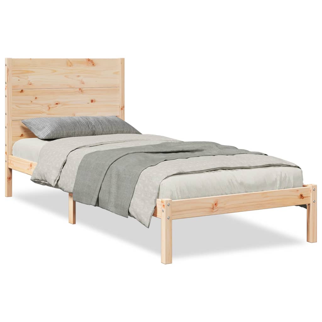 vidaXL Dłuższe łóżko bez materaca, 90x220 cm, lite drewno