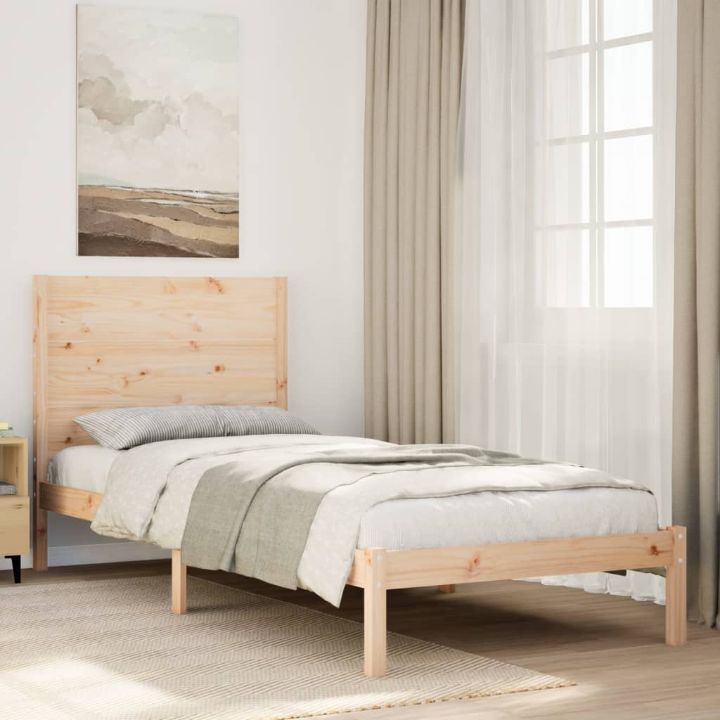 vidaXL Dłuższe łóżko bez materaca, 100x220 cm, lite drewno