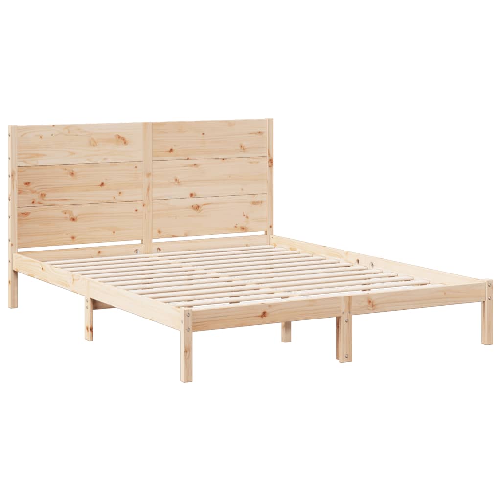 vidaXL Dłuższe łóżko bez materaca, 160x220 cm, lite drewno