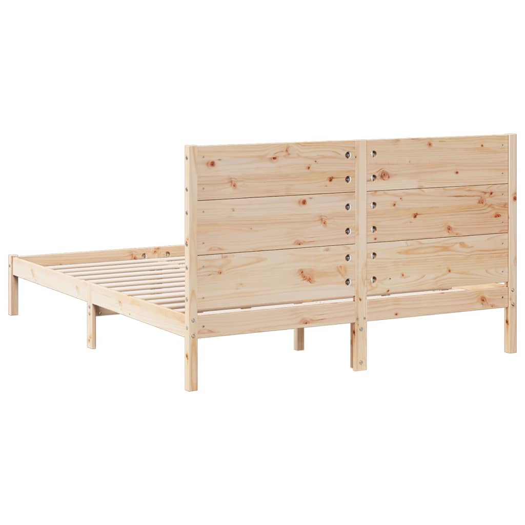 vidaXL Dłuższe łóżko bez materaca, 160x220 cm, lite drewno