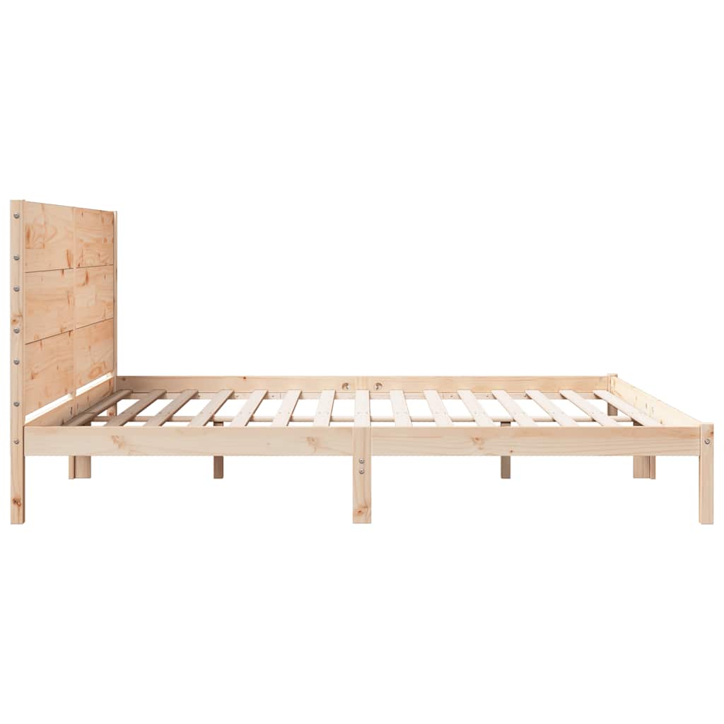 vidaXL Dłuższe łóżko bez materaca, 200x220 cm, lite drewno