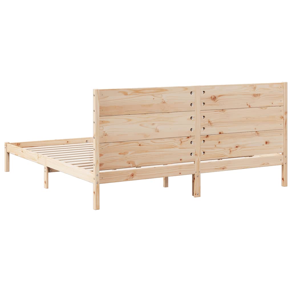 vidaXL Dłuższe łóżko bez materaca, 200x220 cm, lite drewno